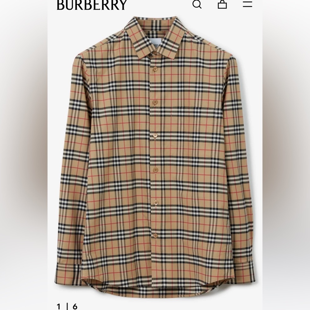 Mens Burberry Check shirt